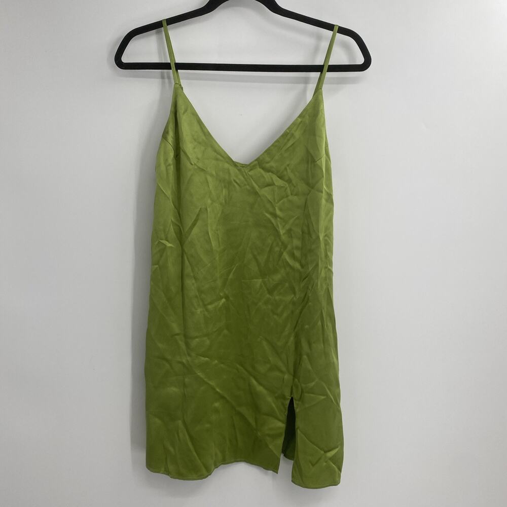 Reformation Silk Baby Doll Slip Dress Size Small Green Y2K Boho Fairy Indie 254